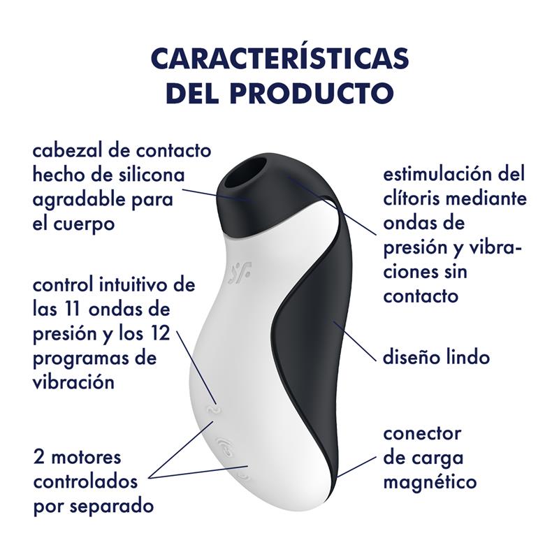 SATISFYER - ORCA SUCCIONADOR DE CLÍTORIS DOUBLE AIR PULSE