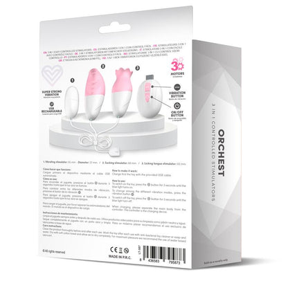 LATETOBED - ORCHEST ESTIMULADOR 3 IN 1 CON CONTROL REMOTO