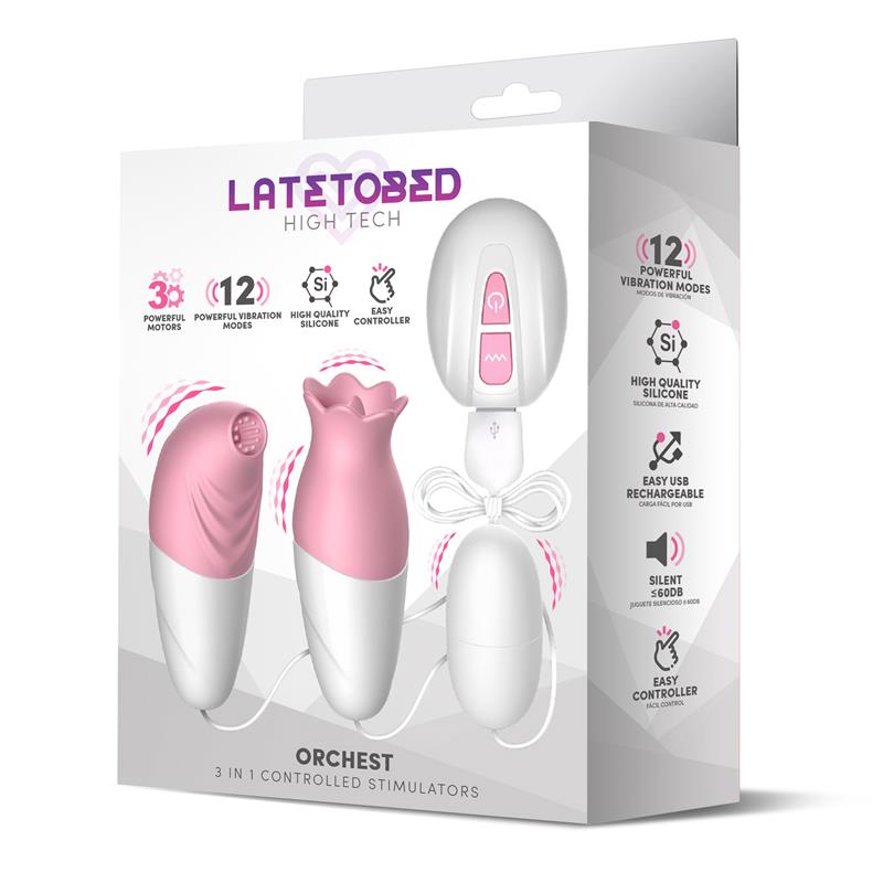 LATETOBED - ORCHEST ESTIMULADOR 3 IN 1 CON CONTROL REMOTO