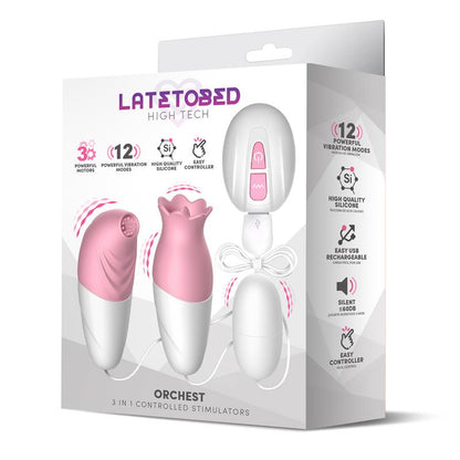 LATETOBED - ORCHEST ESTIMULADOR 3 IN 1 CON CONTROL REMOTO