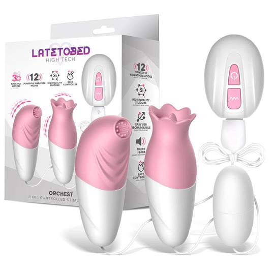 LATETOBED - ORCHEST ESTIMULADOR 3 IN 1 CON CONTROL REMOTO