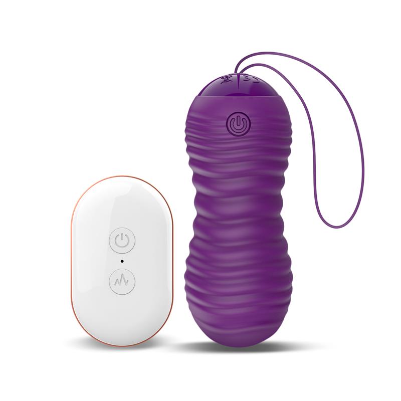 LATETOBED - ORIO HUEVO VIBRADOR Y MOVIMIENTO TELESCÓPICO UP AND DOWN CONTROL REMOTO PÚRPURA