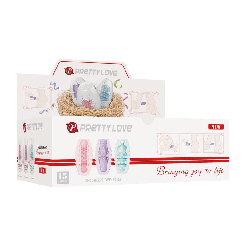 PRETTYLOVE - PACK 15 HUEVOS MASTURBADORES DOBLE TEXTURIZADO