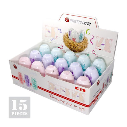 PRETTYLOVE - PACK 15 HUEVOS MASTURBADORES DOBLE TEXTURIZADO