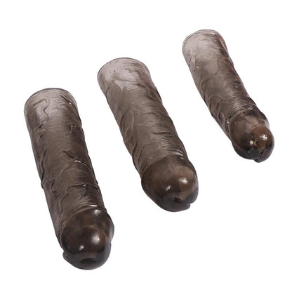 SHEQU - PACK 3 FUNDAS PARA EL PENE ALEX COLOR NEGRO