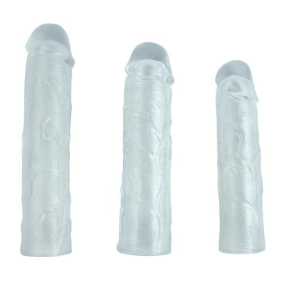 SHEQU - PACK 3 FUNDAS PARA EL PENE ALEX TRANSPARENTES