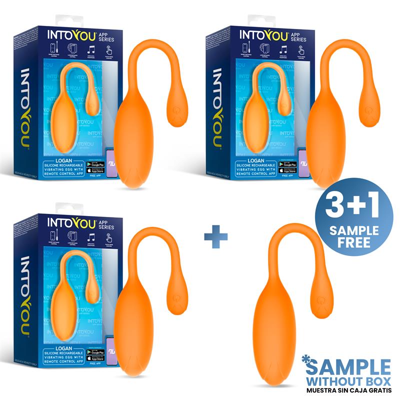 INTOYOU APP SERIES - PACK 3 + MUESTRA LOGAN HUEVO VIBRADOR CON APP UNIBODY
