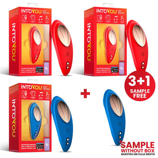 INTOYOU APP SERIES - PACK 3 + MUESTRA VIBRADOR DE BRAGUITAS CON APP