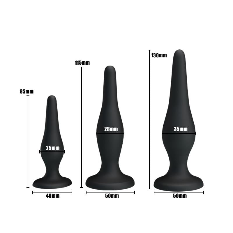 PRETTYLOVE - BUTT PLUG SET OF 3 CLAVE 35