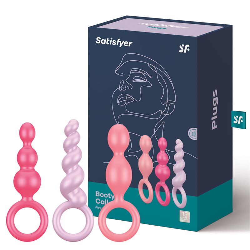 SATISFYER - PACK 3 PLUGS SILICONA TRI COLOR