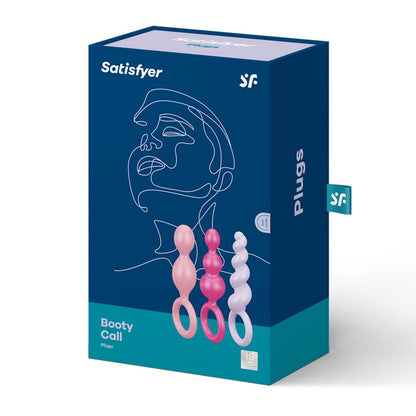 SATISFYER - PACK 3 PLUGS SILICONA TRI COLOR