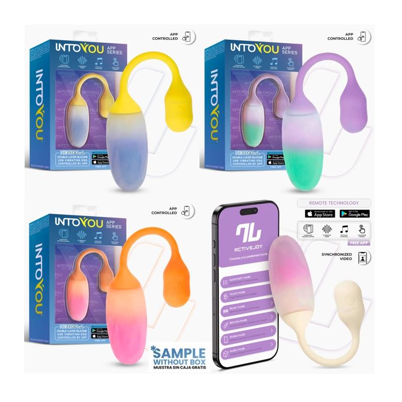 INTOYOU APP SERIES - PACK 3+1 NEXEGG VIBE HUEVO VIBRADOR SILICONA DOBLE CAPA APP
