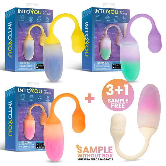 INTOYOU APP SERIES - PACK 3+1 NEXEGG VIBE HUEVO VIBRADOR SILICONA DOBLE CAPA APP