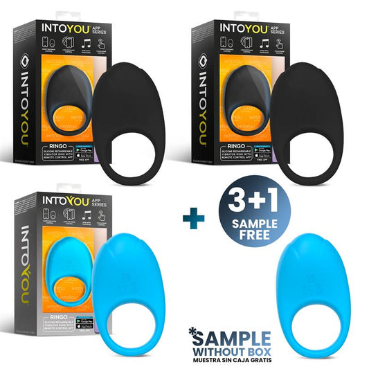 INTOYOU APP SERIES - PACK 3+1 RINGO RINGO ANILLO VIBRADOR CON APP