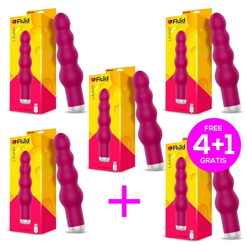 FLUÏD - PACK 4+1 LAAND POTENTE VIBRADOR USB