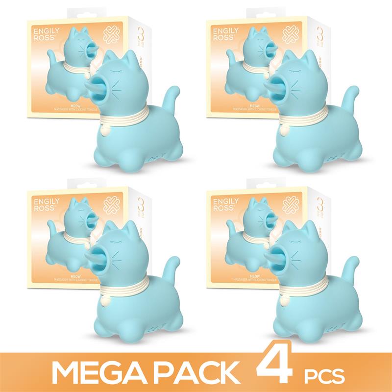 ENGILY ROSS - PACK DE 4 MEOW MASAJEADOR CON LENGUA LICKING