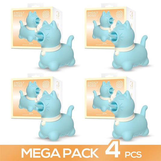 ENGILY ROSS - PACK DE 4 MEOW MASAJEADOR CON LENGUA LICKING