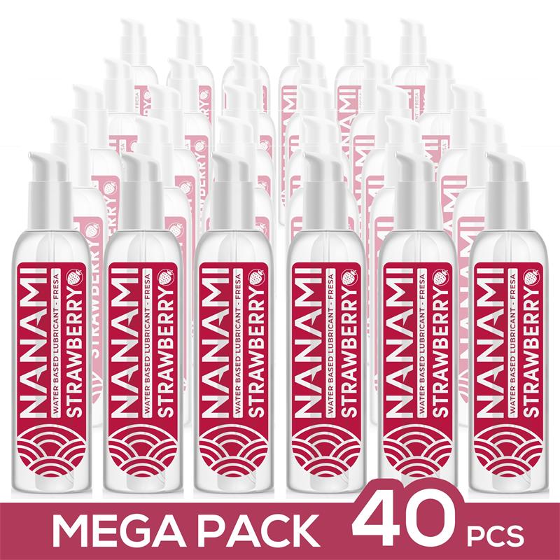 NANAMI - PACK DE 40 LUBRICANTE BASE AGUA FRESA 150 ML