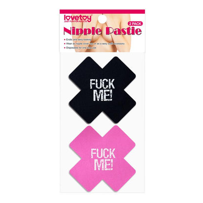 LOVETOY - PACK PEZONERAS CRUZ NEGRO Y ROSA FUCK ME