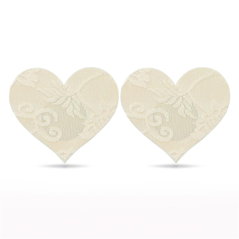 LOVETOY - PACK PEZONERAS FLOR Y CORAZÓN BEIGE