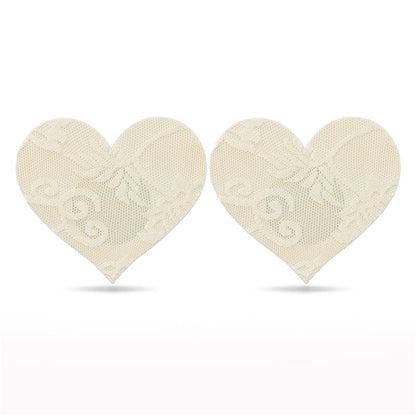 LOVETOY - PACK PEZONERAS FLOR Y CORAZÓN BEIGE