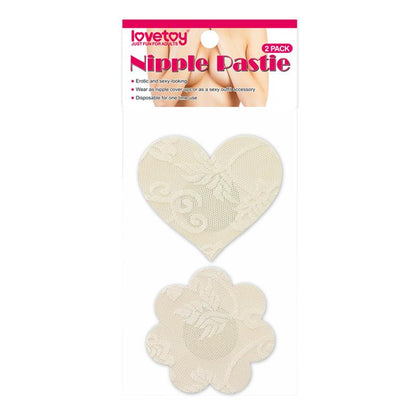 LOVETOY - PACK PEZONERAS FLOR Y CORAZÓN BEIGE