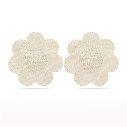 LOVETOY - PACK PEZONERAS FLOR Y CORAZÓN BEIGE