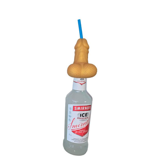 DIVERTY SEX - PAJITA CON FORMA DE PENE XXL PARA BOTELLA DE 360 ML GOLD EDITION