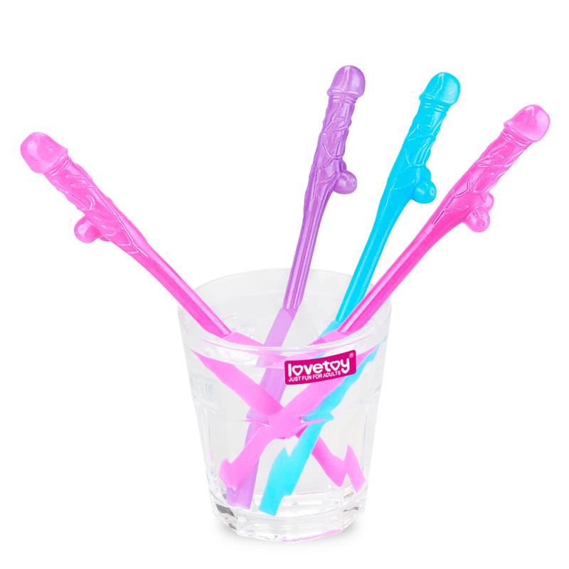 LOVETOY - PAJITAS PENE VARIO COLOR PACK DE 9