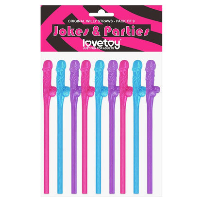 LOVETOY - PAJITAS PENE VARIO COLOR PACK DE 9