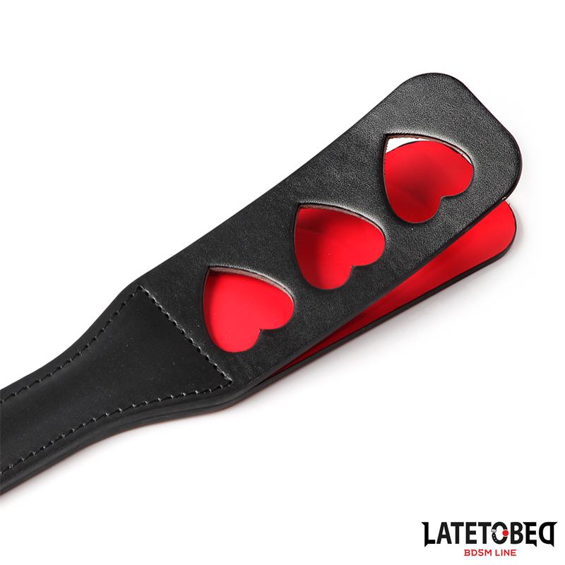LATETOBED BDSM LINE - PALA DOBLE CAPA CON CORAZONES 32 CM