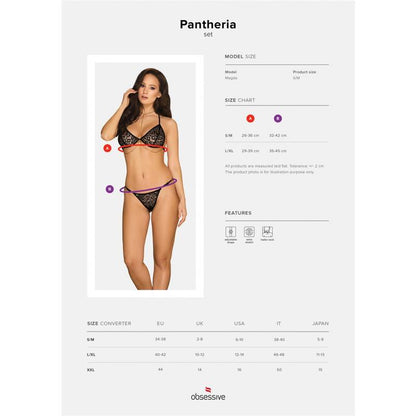 OBSESSIVE - PANTHERIA SET DE 2 PIEZAS CON CADENA