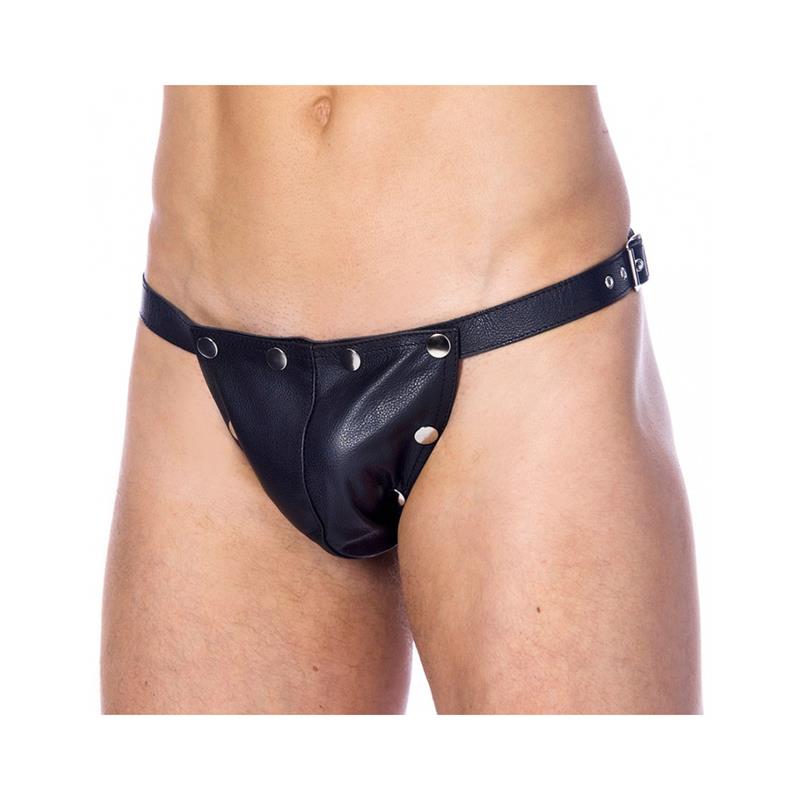 BONDAGE PLAY - PANTY MASCULINO DE CUERO TALLA ÚNICA