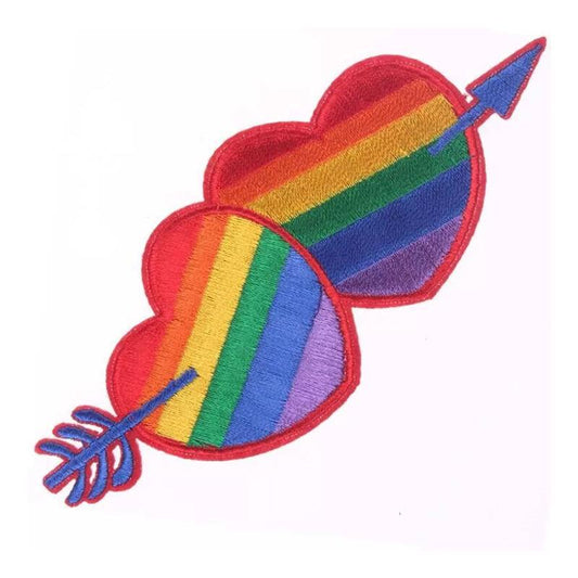 DIVERTY SEX - PARCHE DE CORAZON COLORES BANDERA LGBT+