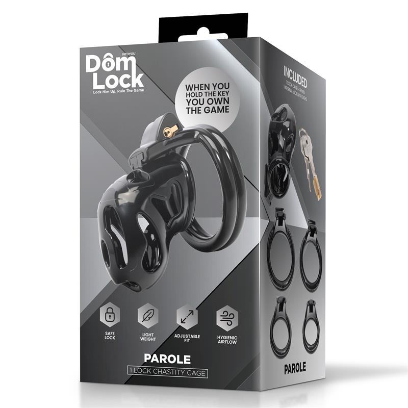 DOMLOCK - PAROLE JAULA PARA EL PENE CON CANDADO INTERNO