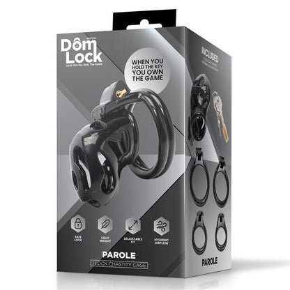 DOMLOCK - PAROLE JAULA PARA EL PENE CON CANDADO INTERNO