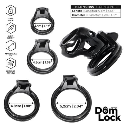 DOMLOCK - PAROLE JAULA PARA EL PENE CON CANDADO INTERNO