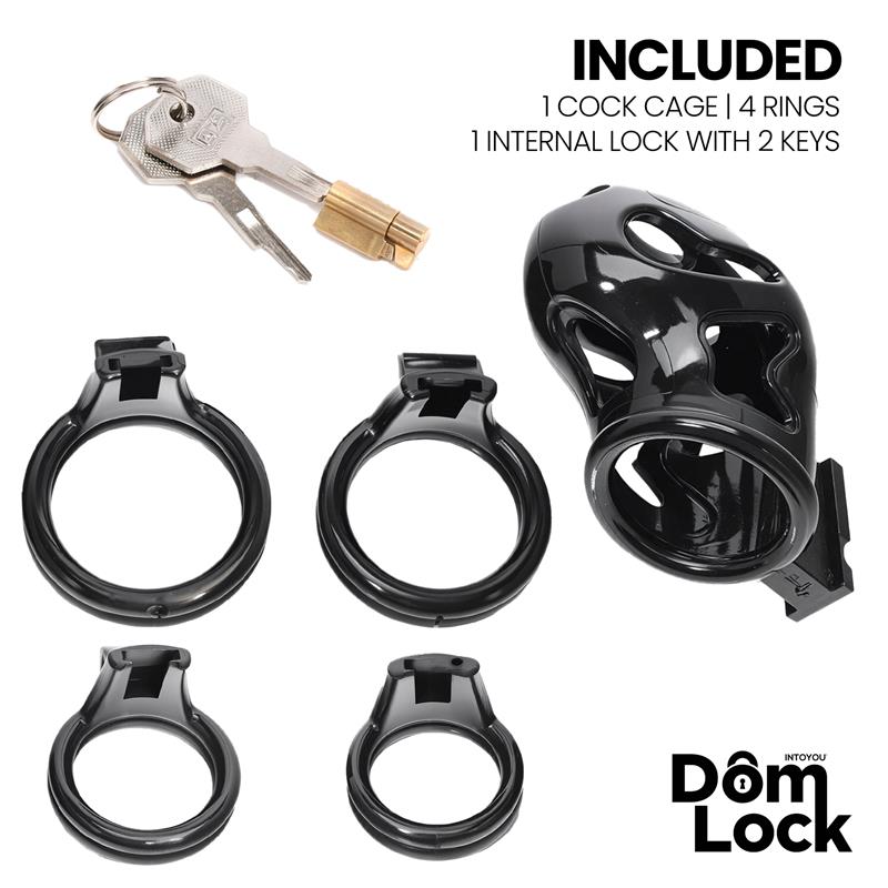 DOMLOCK - PAROLE JAULA PARA EL PENE CON CANDADO INTERNO