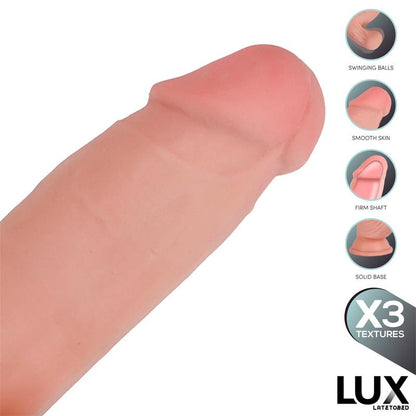 LUX - PAUL DILDO TRIPLE DENSIDAD CON TESTÍCULOS OSCILANTES 8.2