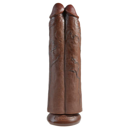 KING COCK - PENE DOBLE TWO COCKS ONE HOLE 11 MARRÓN
