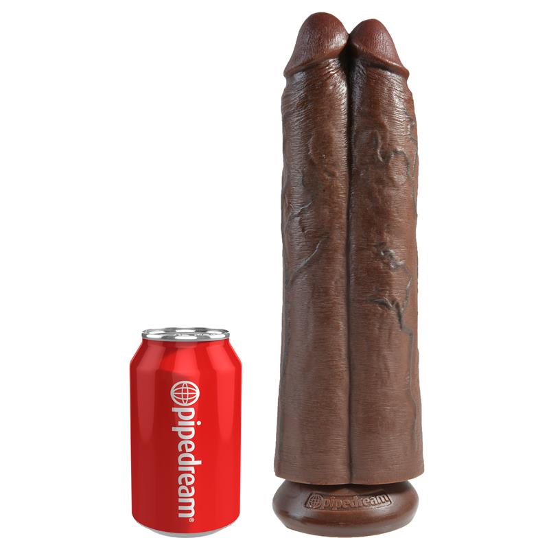 KING COCK - PENE DOBLE TWO COCKS ONE HOLE 11 MARRÓN