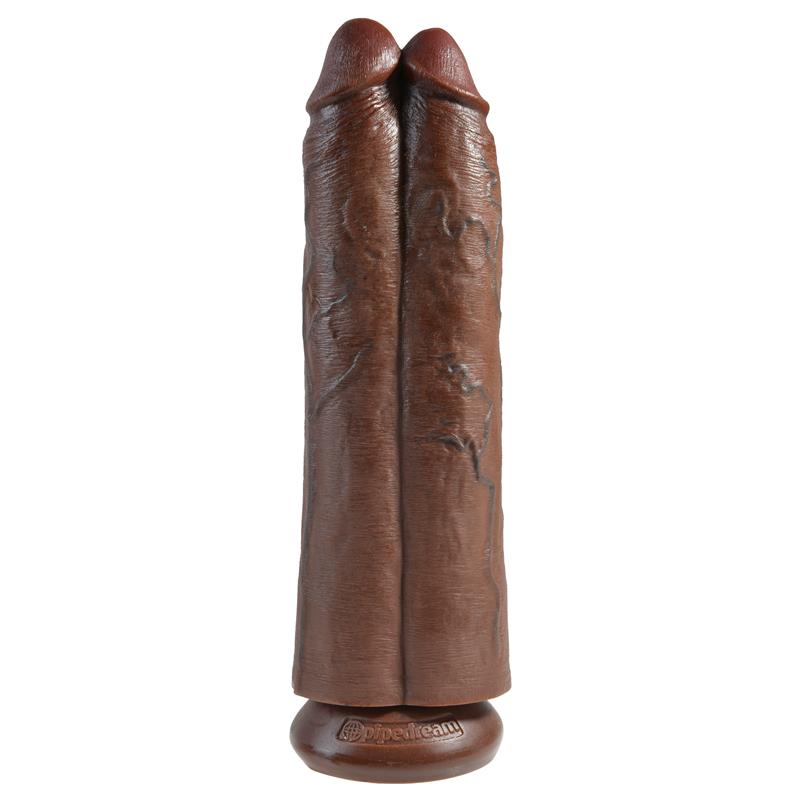 KING COCK - PENE DOBLE TWO COCKS ONE HOLE 11 MARRÓN