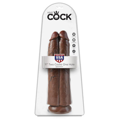 KING COCK - PENE DOBLE TWO COCKS ONE HOLE 11 MARRÓN