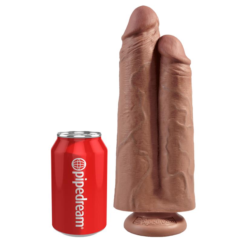 KING COCK - PENE DOBLE TWO COCKS ONE HOLE BRONCEADO 9