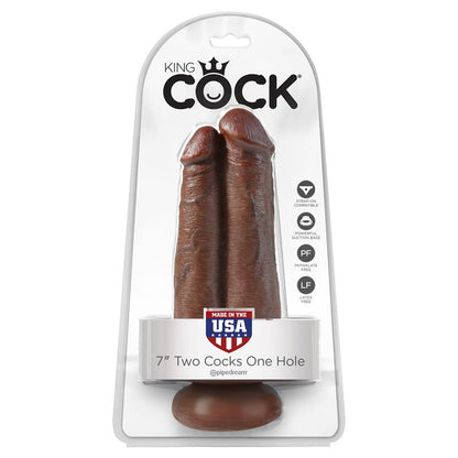 KING COCK - PENE DOBLE TWO COCKS ONE HOLE MARRÓN 7