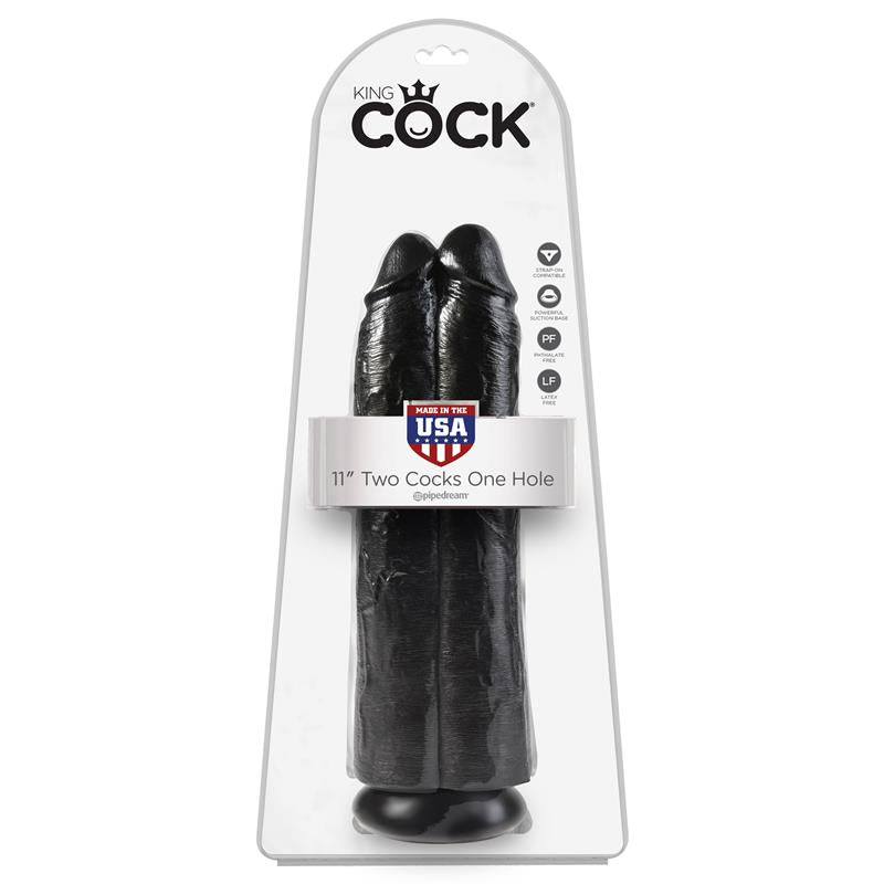 KING COCK - PENE DOBLE TWO COCKS ONE HOLE NEGRO 11