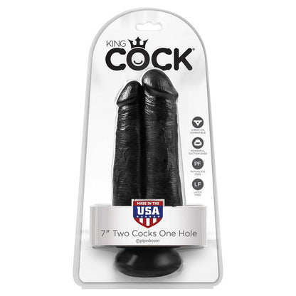 KING COCK - PENE DOBLE TWO COCKS ONE HOLE NEGRO 7
