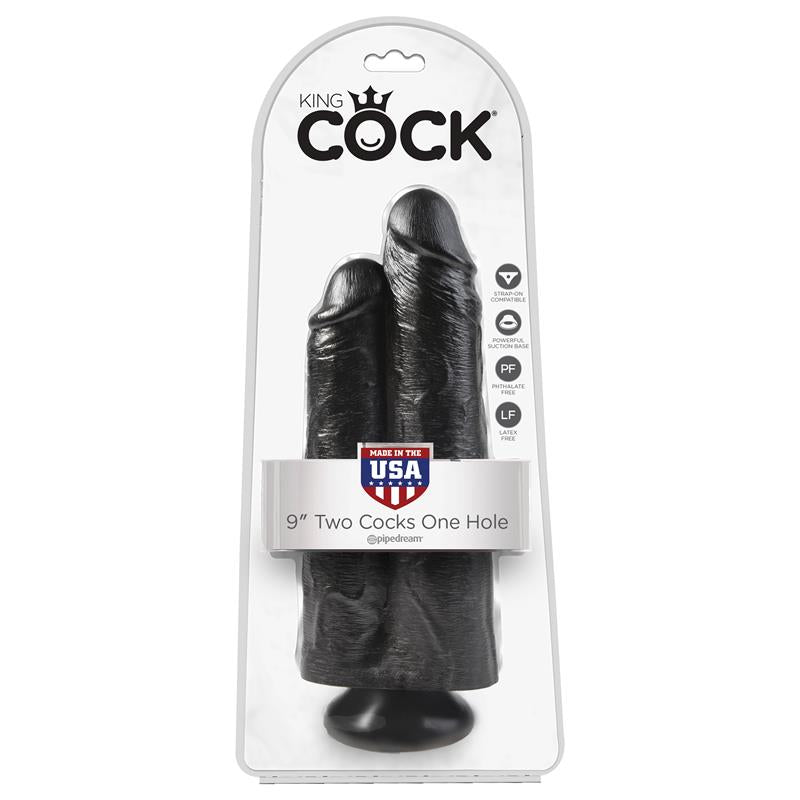 KING COCK - PENE DOLE TWO COCKS ONE HOLE NEGRO 9