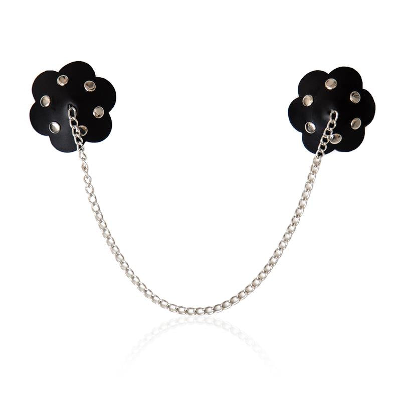 LATETOBED BDSM LINE - PEZONERAS AUTOADHESIVAS DE FLOR CON CADENA
