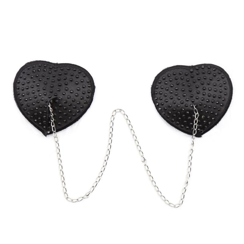 LATETOBED BDSM LINE - PEZONERAS CON CADENA DE METAL NEGRO